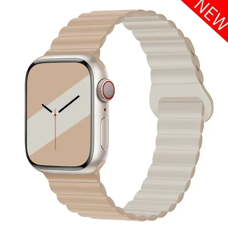 Magnetic Silicone Apple Watch Band – Sport Strap for iWatch All Series