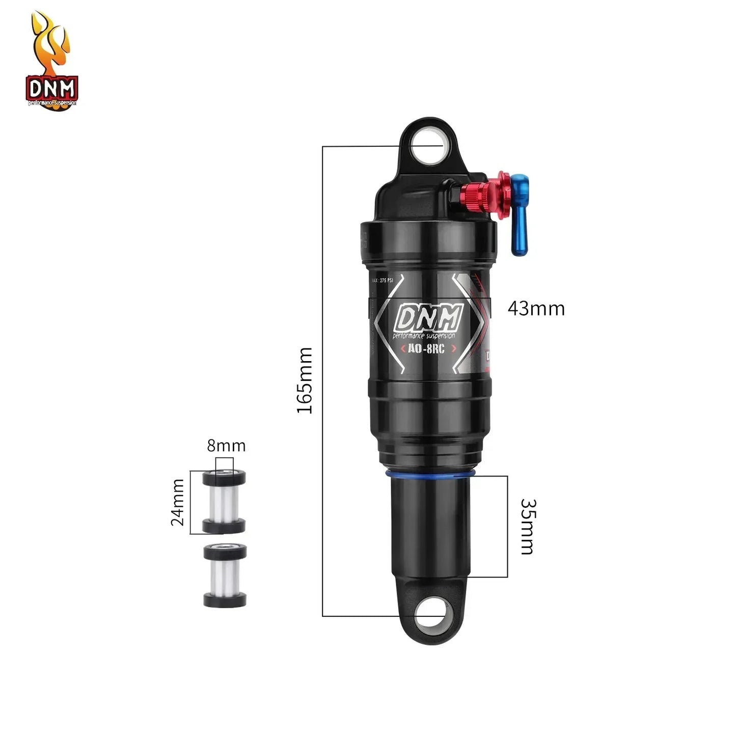 Bicycle Air Shock Absorber 165/190/200/210mm/230mm Soft Tail Mountain Bike Air Pressure Back Chamber MTB Rear Shock Absorbers