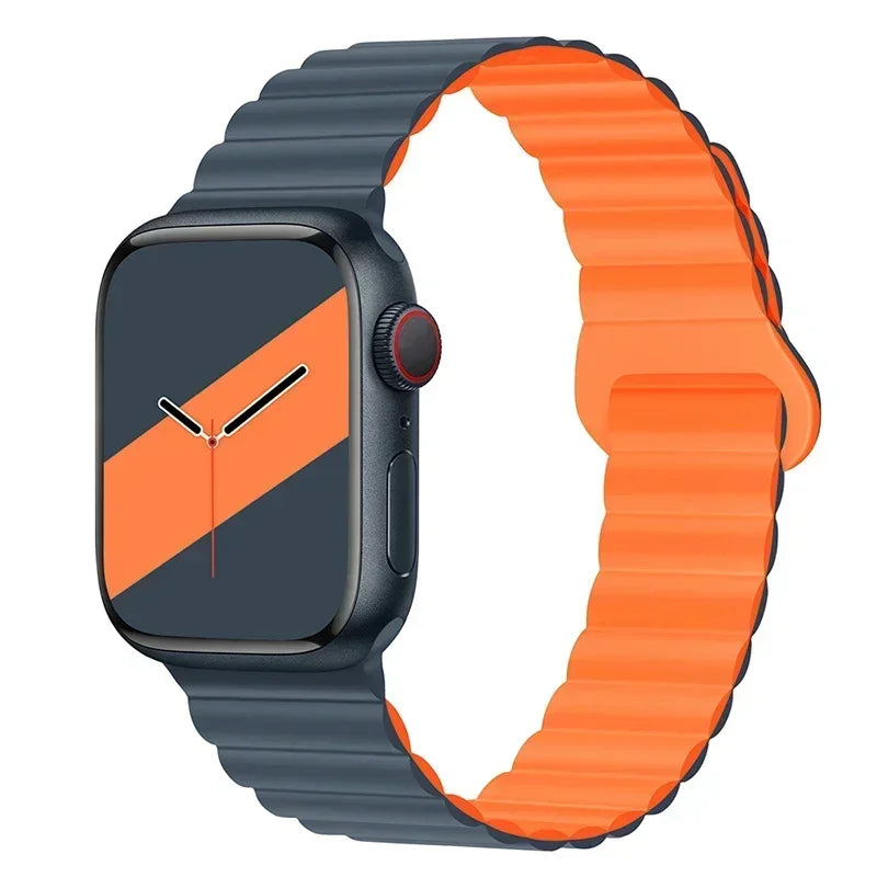 Magnetic Silicone Apple Watch Band – Sport Strap for iWatch All Series