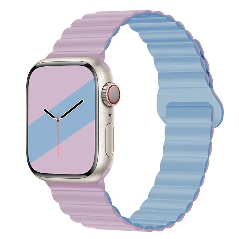 Magnetic Silicone Apple Watch Band – Sport Strap for iWatch All Series