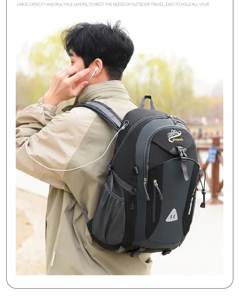 Large Capacity Outdoor Travel Backpack – Waterproof Camping Hiking Mountaineering Bag