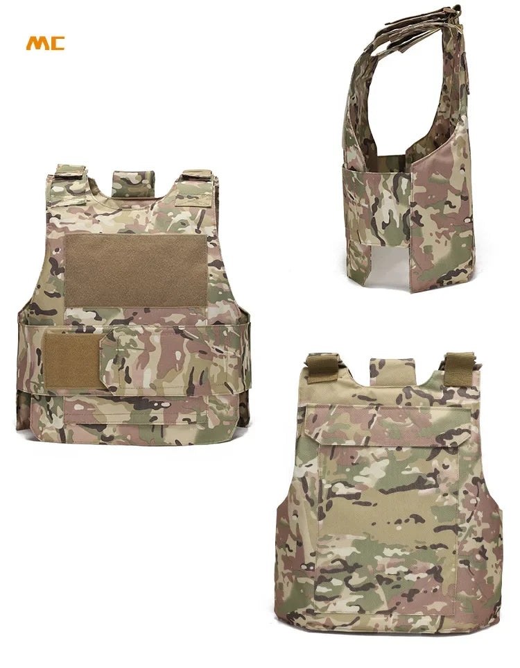 800D CP Camo Tactical Vest – Multifunctional Armor Plate Carrier for Airsoft & Hunting