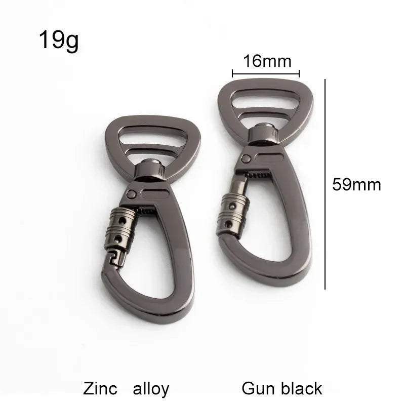 Heavy Duty Auto-Locking Carabiner Dog Leash Clip – Swivel Rotating Pet Hook