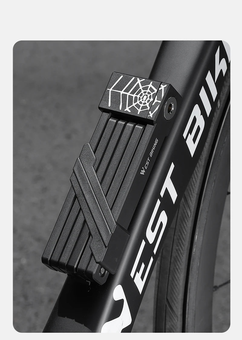 WEST BIKING Foldable Bike Lock Key Strong Security Anti-theft Bicycle Password Lock Heavy Chain Cable Padlock Motorcycle Lock