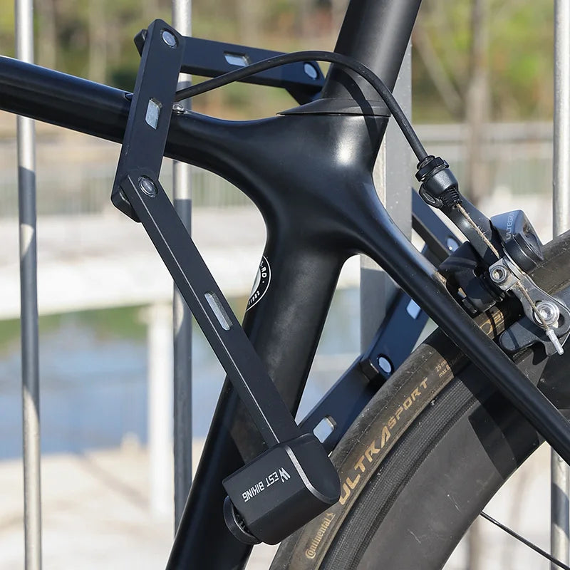 WEST BIKING Foldable Anti-Theft Bicycle Lock – Portable Security Chain Lock for MTB & E-Bike
