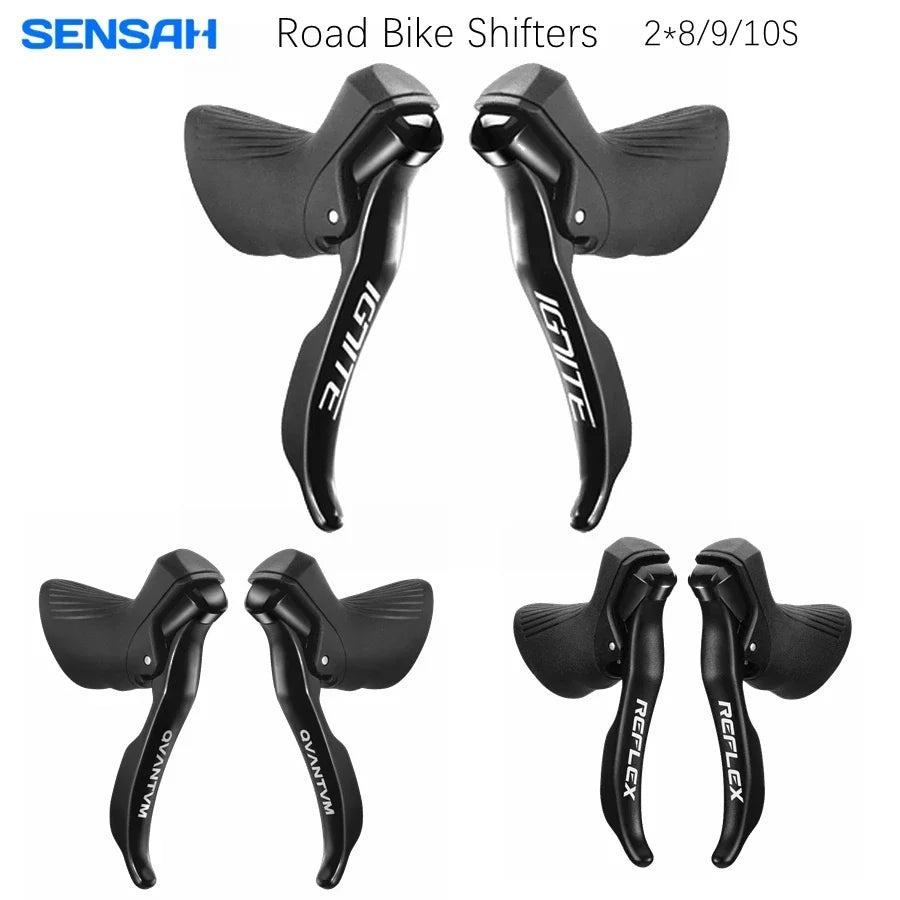 SENSAH Road Bike Shifters 2x7 2x8 2x9 2x10 Speed Brake Lever 16/18/20 Speed Bicycle Derailleur For Shimano Sora Tiagra Claris