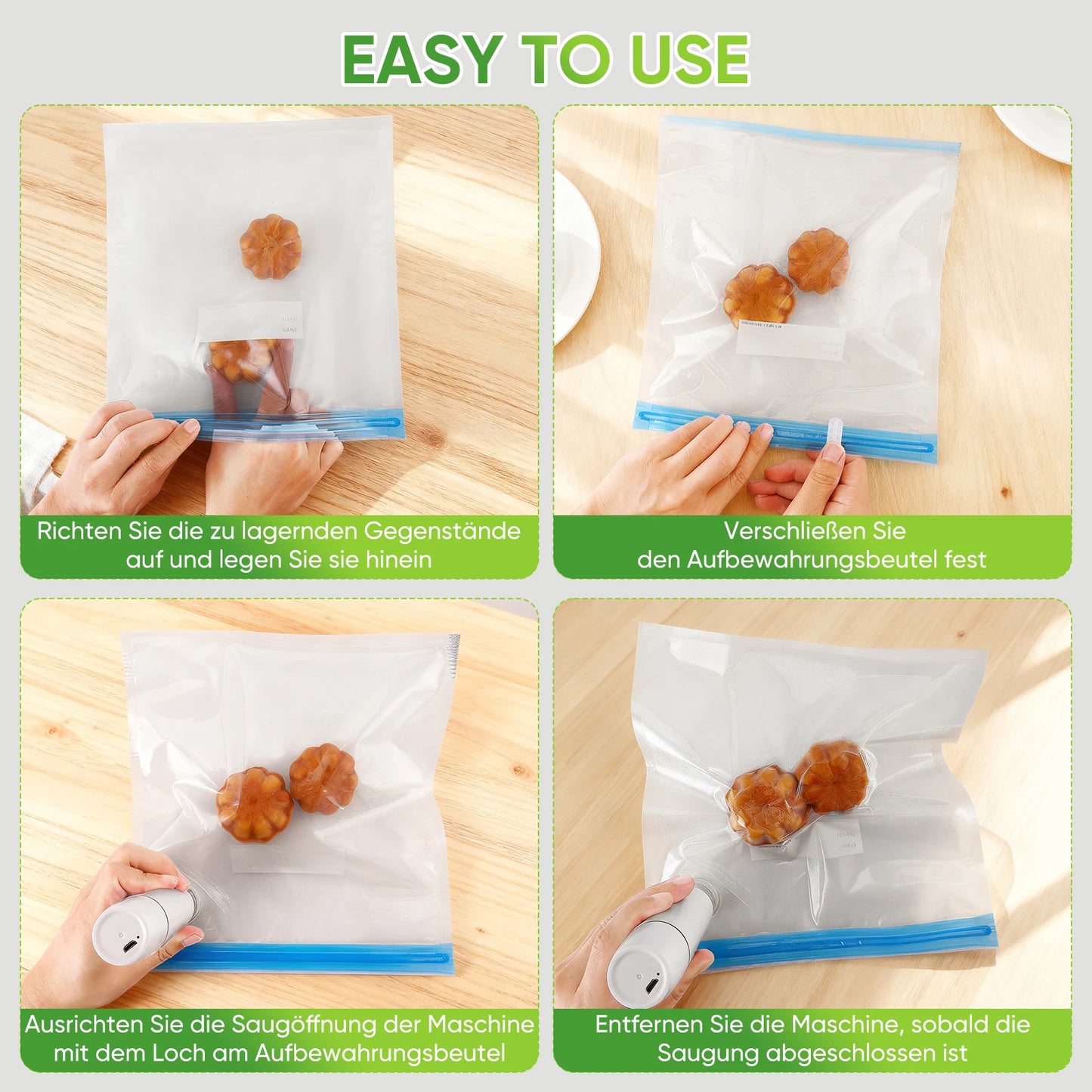 Handheld Mini Food Vacuum Sealer – Portable USB Electric Kitchen Packer