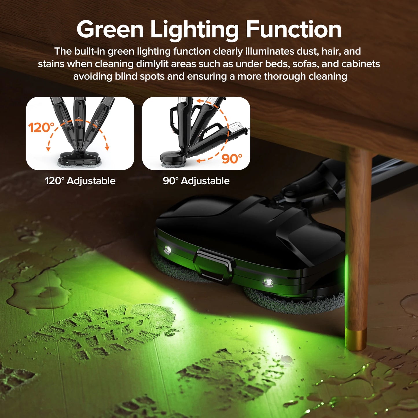 Lubluelu 1380W Steam Mop – Detachable Wireless Floor Steamer & Sanitizer
