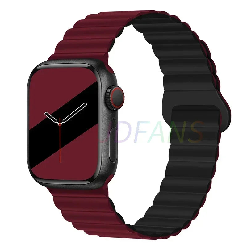 Magnetic Silicone Apple Watch Band – Sport Strap for iWatch All Series