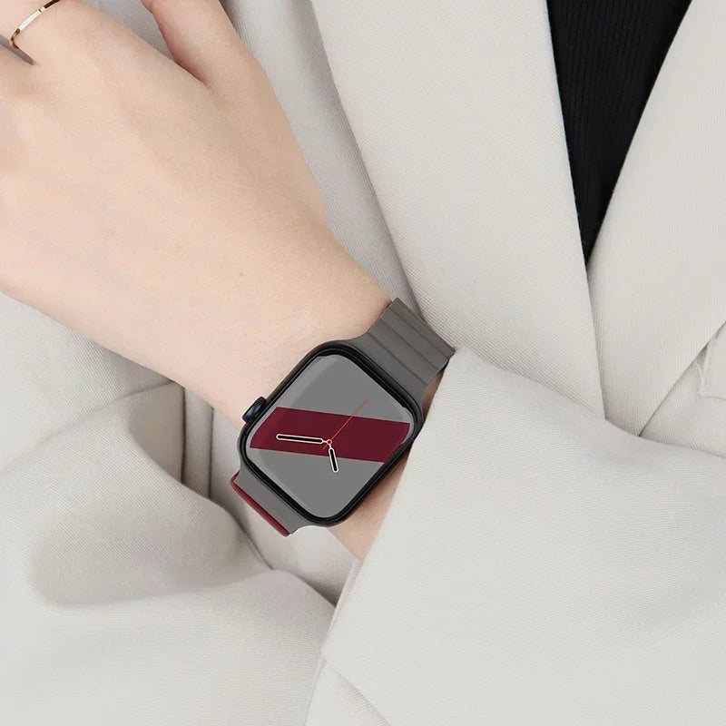 Magnetic Silicone Apple Watch Band – Sport Strap for iWatch All Series