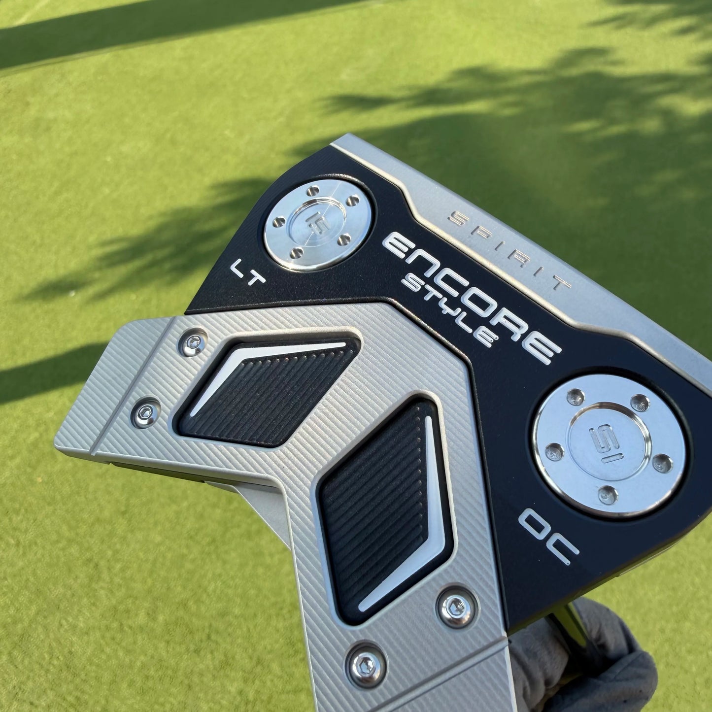1pc ENCORE SPIRIT Low Torque Series Style Putter | 86.36 cm Right Hand with Matte Black Steel Shaft & PU Black White Grip | Hig