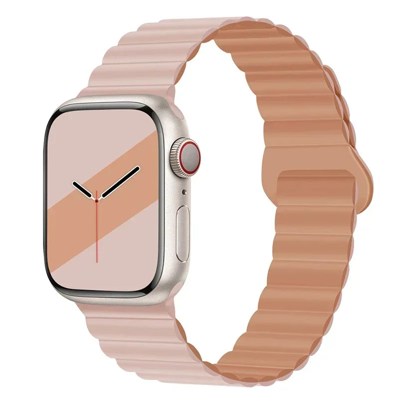 Magnetic Silicone Apple Watch Band – Sport Strap for iWatch All Series