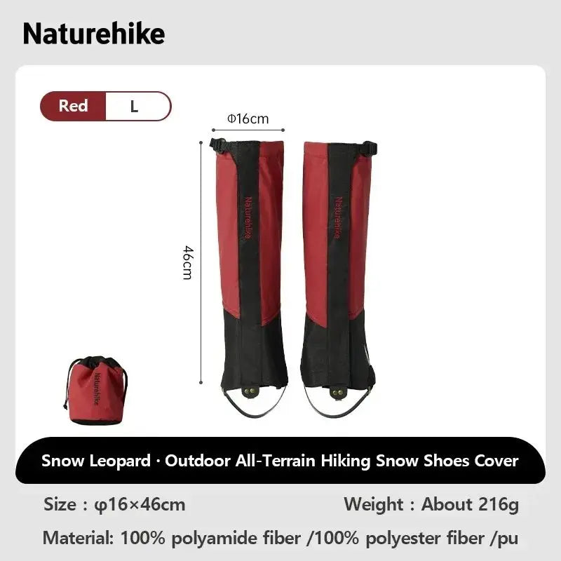 Naturehike Shoe Gaiters Climbing Leg Warmers Legging Gaiters Cover Waterproof Snow Boot Gaiters Snow Gaiters for Hiking Hunting