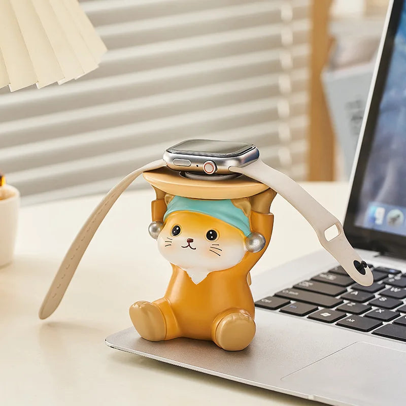 Cute Cartoon Piggy Apple Watch Stand – Desktop Nightstand Watch Holder