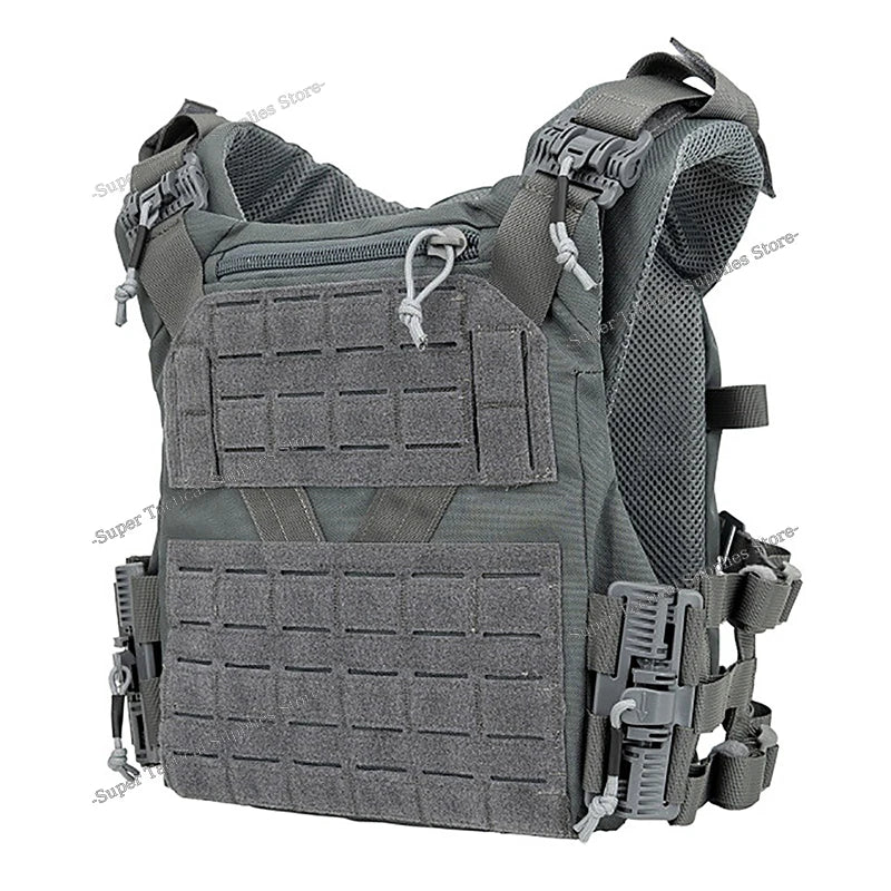 Full-Size Hunting Vest Tactical Plate Carrier MOLLE Airsoft Gear Outdoor Quick Release Fast Adjust Cummerbund Chest Rig