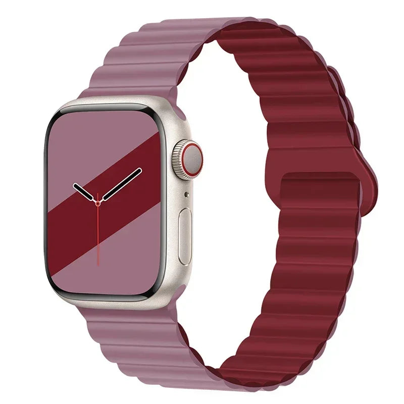 Magnetic Silicone Apple Watch Band – Sport Strap for iWatch All Series