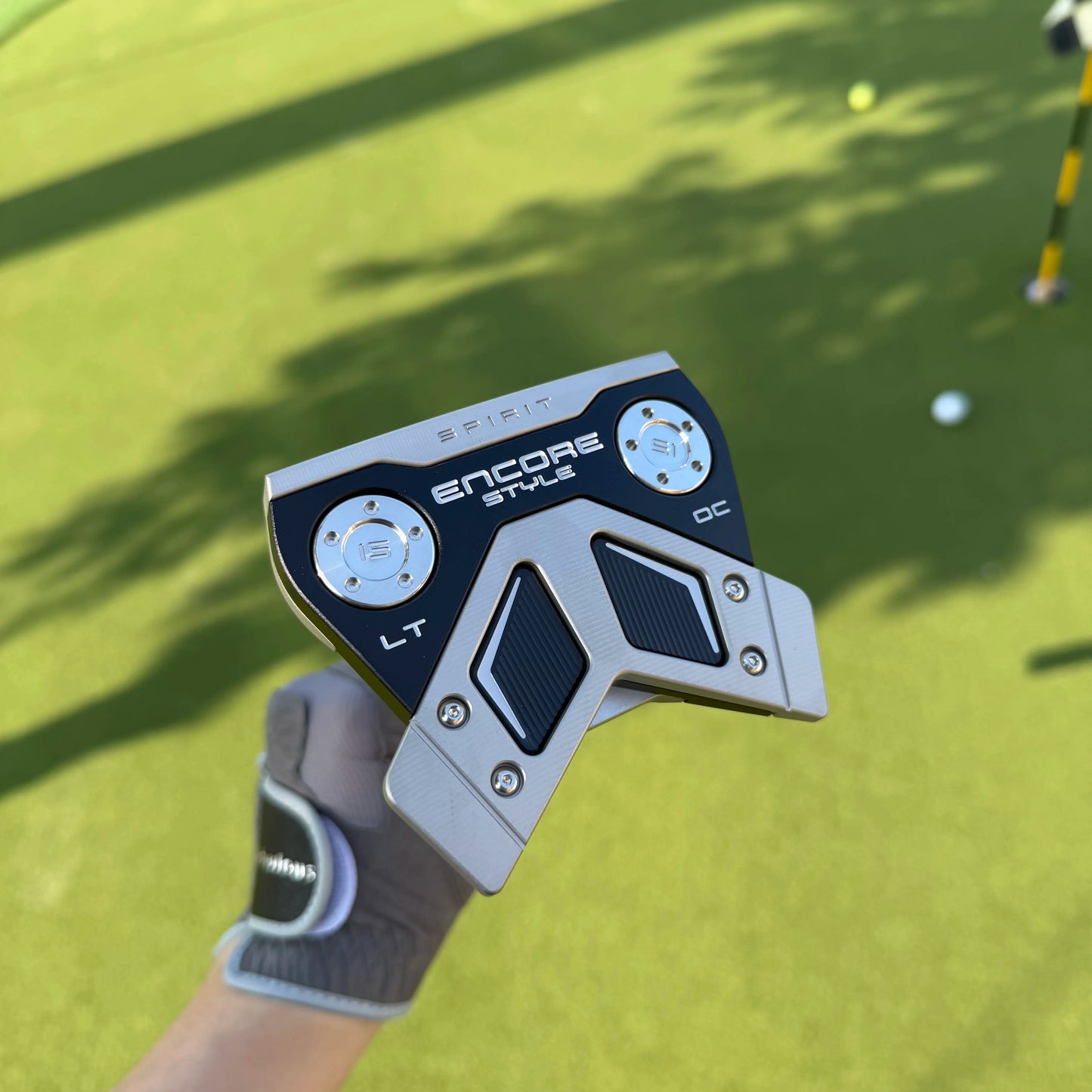 1pc ENCORE SPIRIT Low Torque Series Style Putter | 86.36 cm Right Hand with Matte Black Steel Shaft & PU Black White Grip | Hig