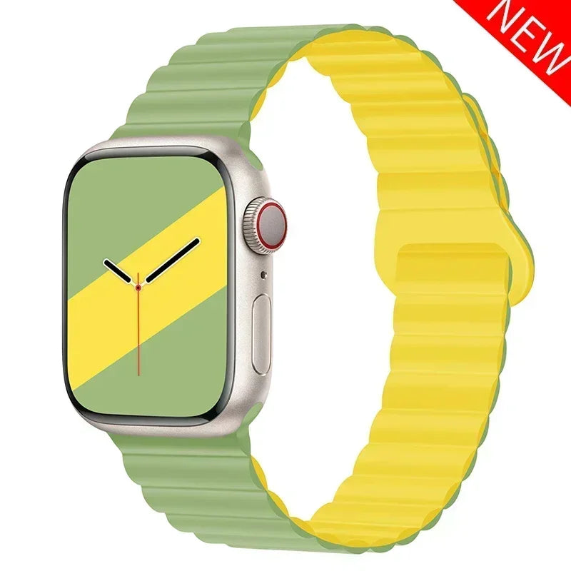 Magnetic Silicone Apple Watch Band – Sport Strap for iWatch All Series