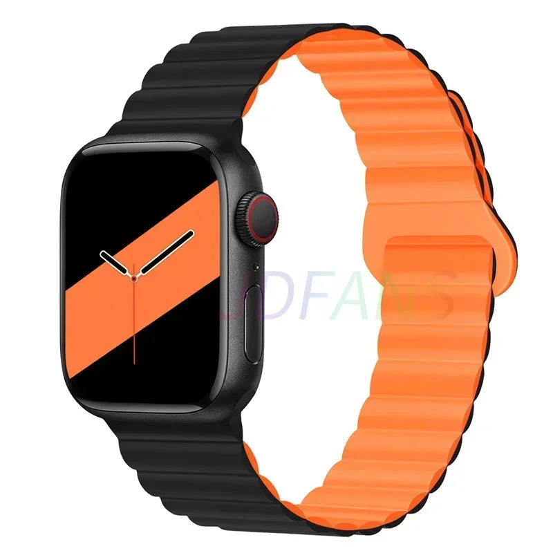 Magnetic Silicone Apple Watch Band – Sport Strap for iWatch All Series