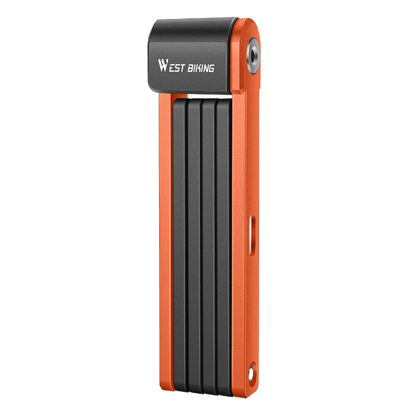 WEST BIKING Foldable Anti-Theft Bicycle Lock – Portable Security Chain Lock for MTB & E-Bike