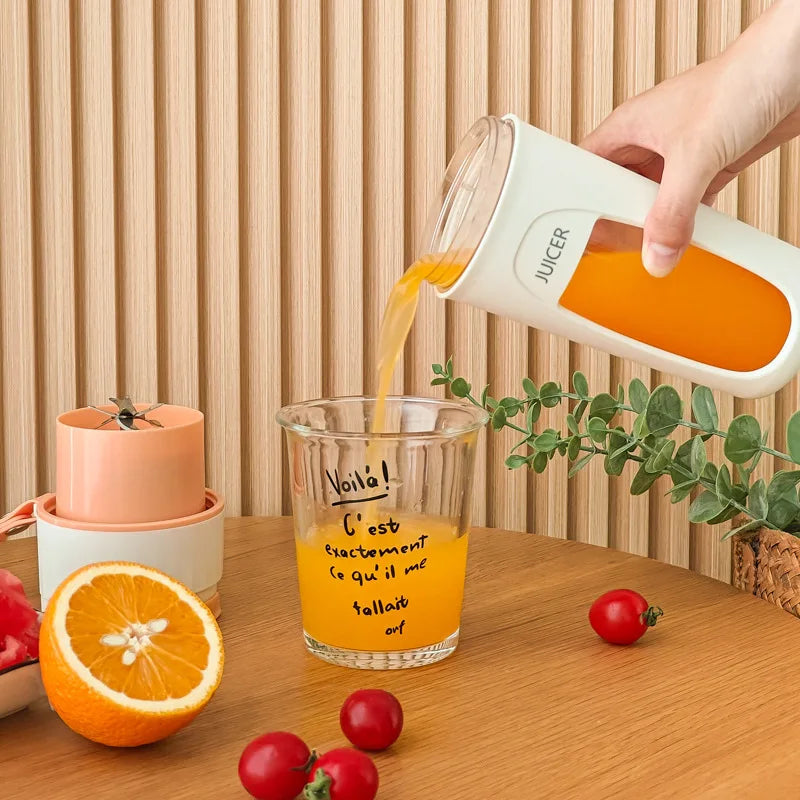 Portable Mini Electric Juicer Blender – 8-Blade 3000mAh USB Rechargeable Smoothie Maker