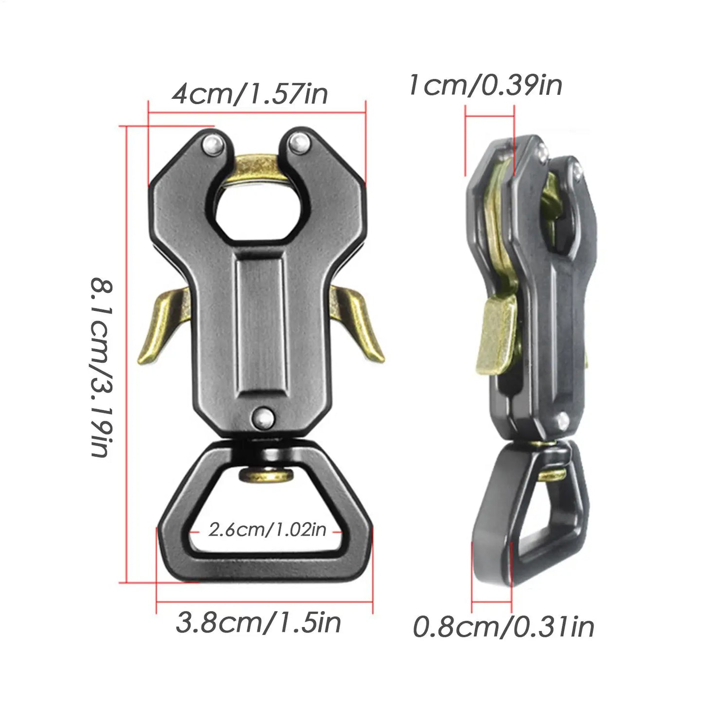Quick Release Swivel Frog Clip Dog Leash Clasp – Metal Hardware Pet Buckle