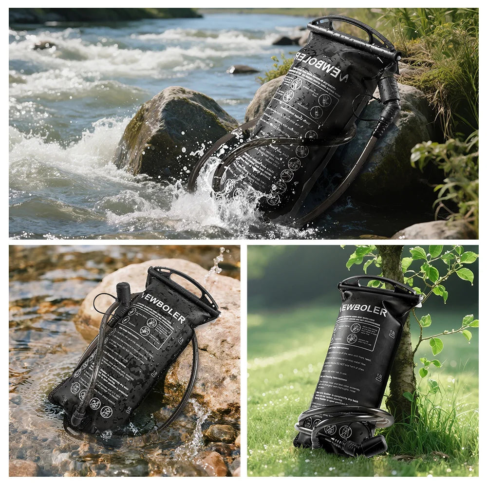 NEWBOLER 1.5L/2L/3L Large Capacity Water Bottle Water Bladder Water Reservoir Hydration Pack Storage Bag BPA Free Water Bag
