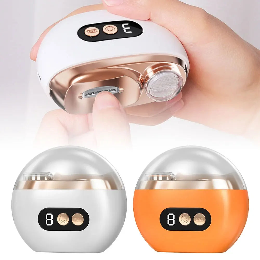 2-in-1 Electric Nail Clipper Set – Anti-Splash Trimmer for Adults & Babies