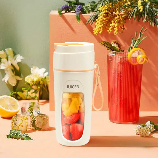 Portable Mini Electric Juicer Blender – 8-Blade 3000mAh USB Rechargeable Smoothie Maker