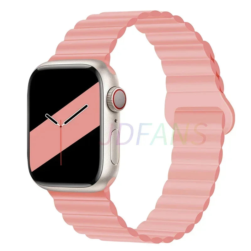 Magnetic Silicone Apple Watch Band – Sport Strap for iWatch All Series