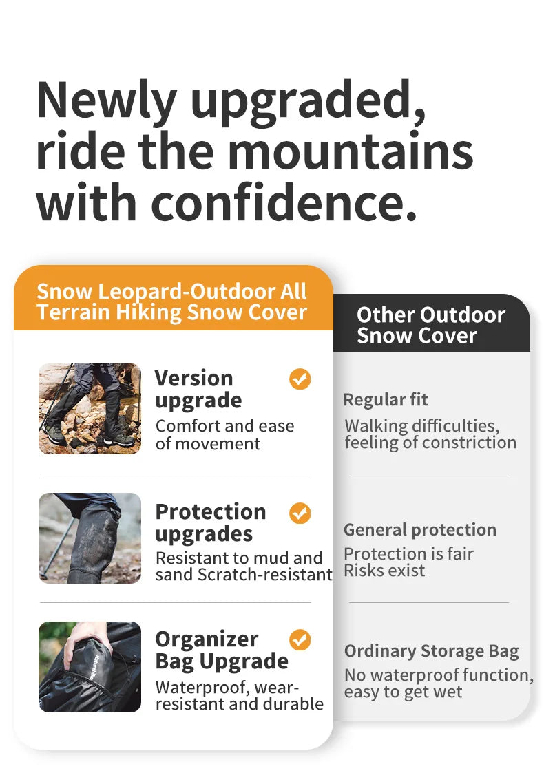 Naturehike Shoe Gaiters Climbing Leg Warmers Legging Gaiters Cover Waterproof Snow Boot Gaiters Snow Gaiters for Hiking Hunting