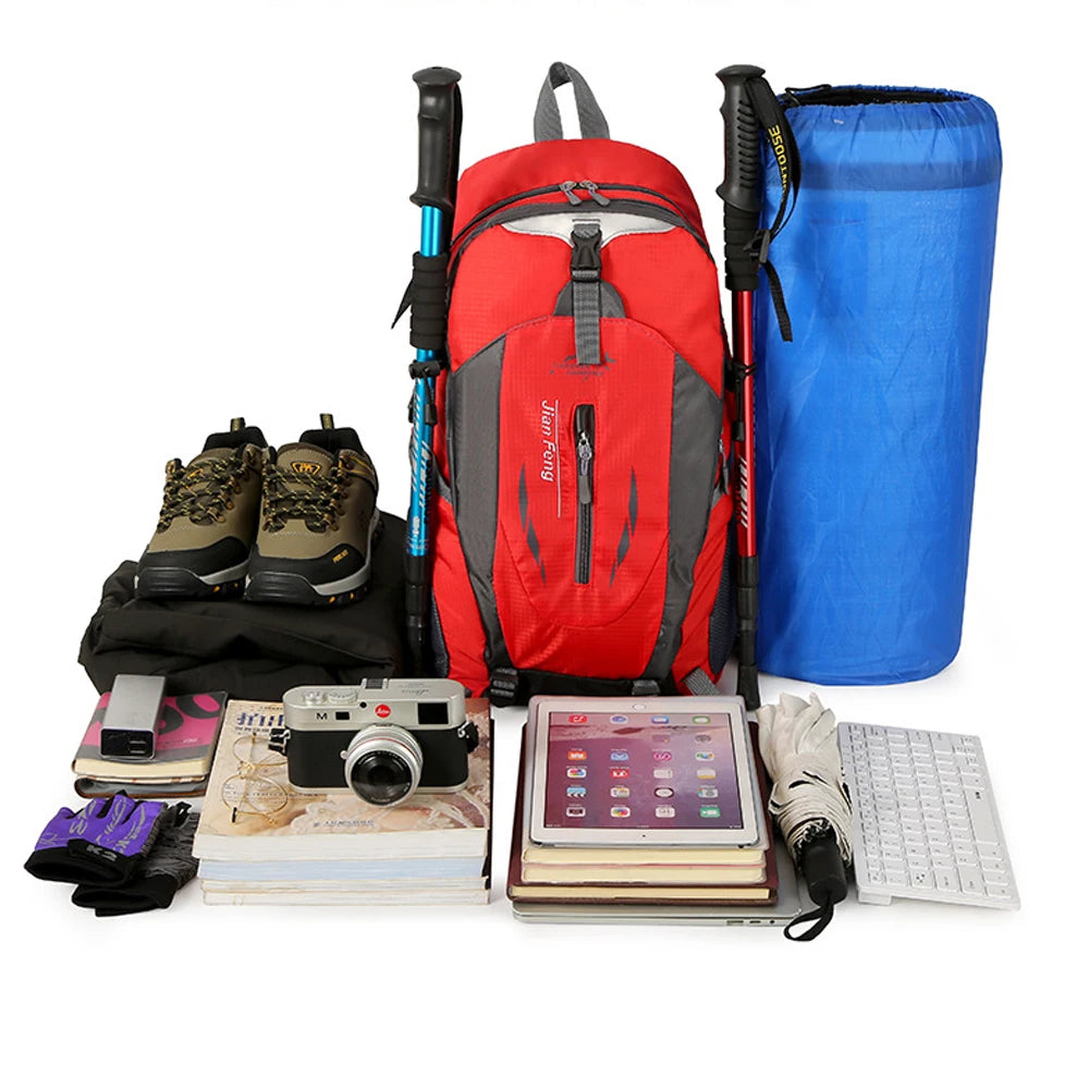 40L Waterproof Hiking Backpack – Lightweight Anti-Tear Camping Daypack with Laptop Compartment