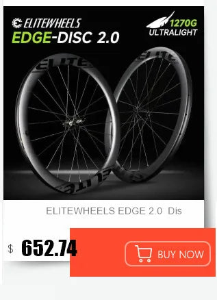 ELITEWHEELS ENT 2.0 Carbon Road Bike Wheelset – UCI Quality Disc Brake 700c