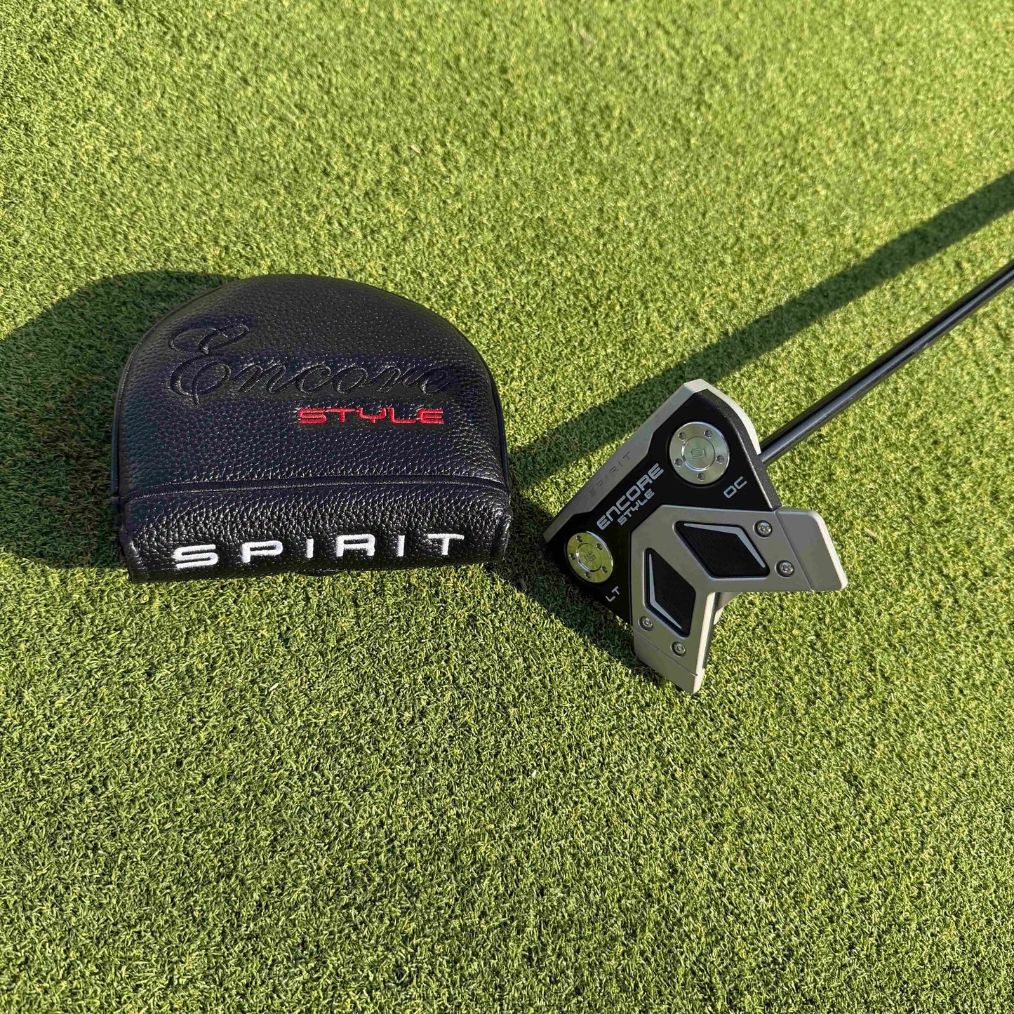 1pc ENCORE SPIRIT Low Torque Series Style Putter | 86.36 cm Right Hand with Matte Black Steel Shaft & PU Black White Grip | Hig