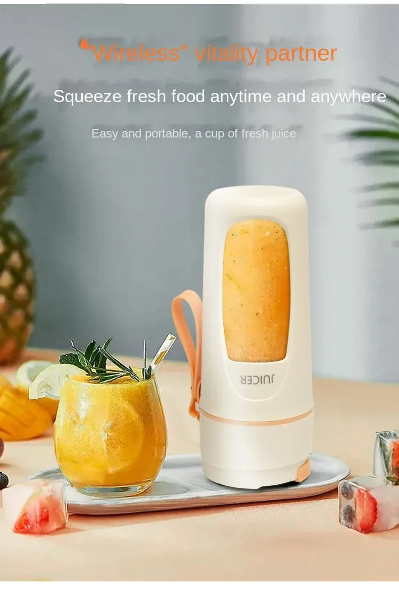 Portable Mini Electric Juicer Blender – 8-Blade 3000mAh USB Rechargeable Smoothie Maker