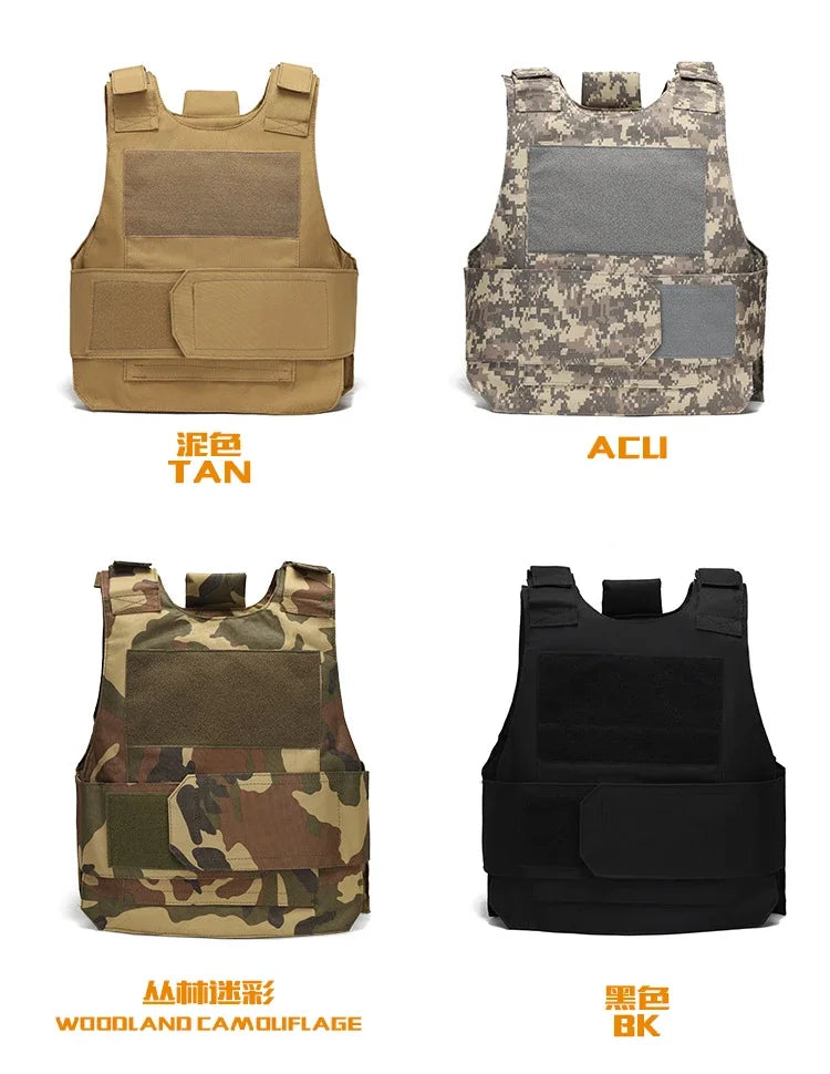 800D CP Camo Tactical Vest – Multifunctional Armor Plate Carrier for Airsoft & Hunting