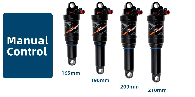 DNM AO38RC Soft Tail Mountain Bike Rear Air Shock Absorber Wire-controlled Lockable Rebound 165 190/200mm Bcycle Shock Absorber