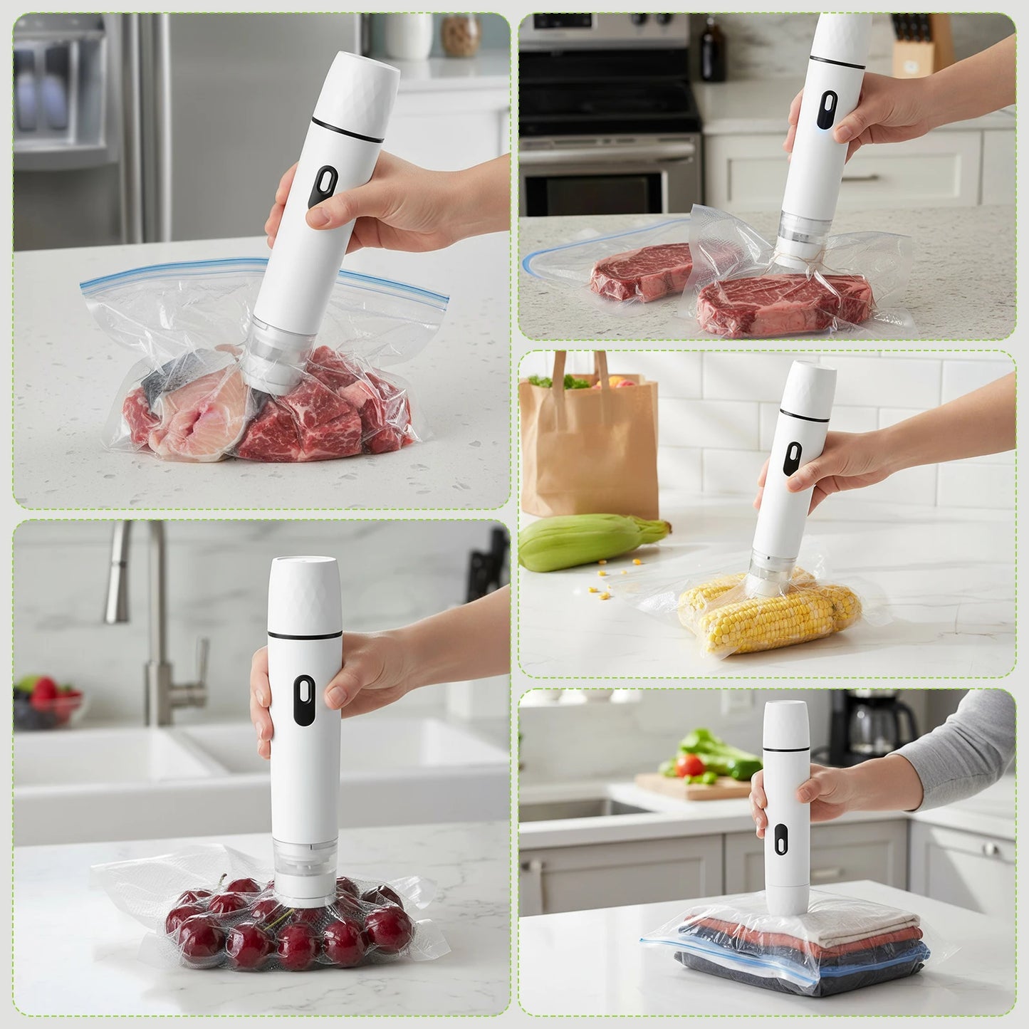 Handheld Mini Food Vacuum Sealer – Portable USB Electric Kitchen Packer