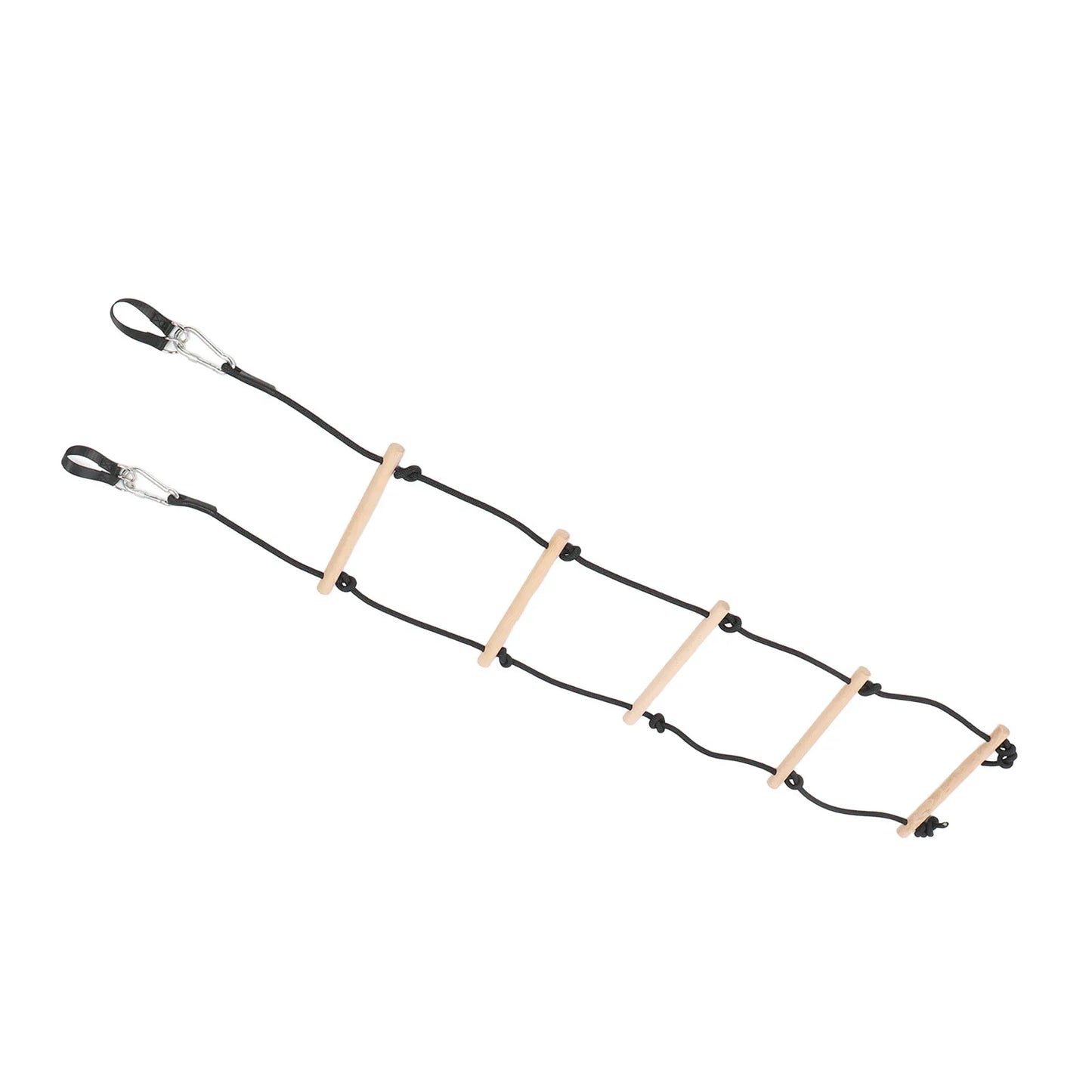 Kids Hanging Ladder Multifunctional Easy To Use Kids Swing Rope Ladder 5 Steps 100kg Prevent Slip Wooden for Playground