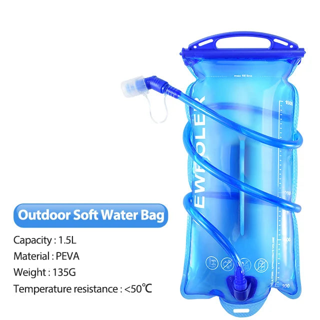 NEWBOLER  2L Water Bladder Hydration Pack Reservoir BPA Free PEVA Water Storage Bag for Camping Cycling Running Hiking
