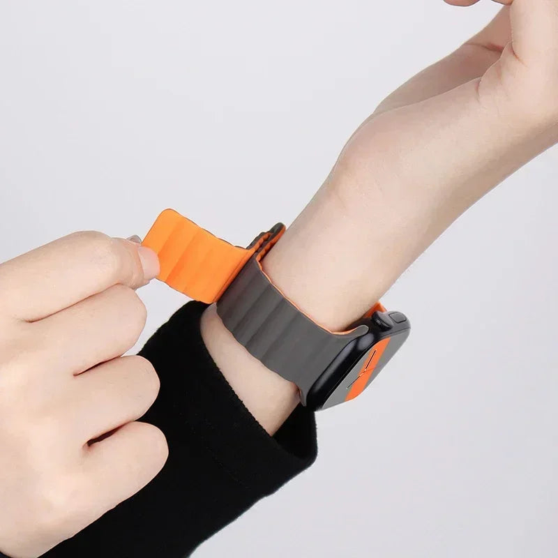 Magnetic Silicone Apple Watch Band – Sport Strap for iWatch All Series
