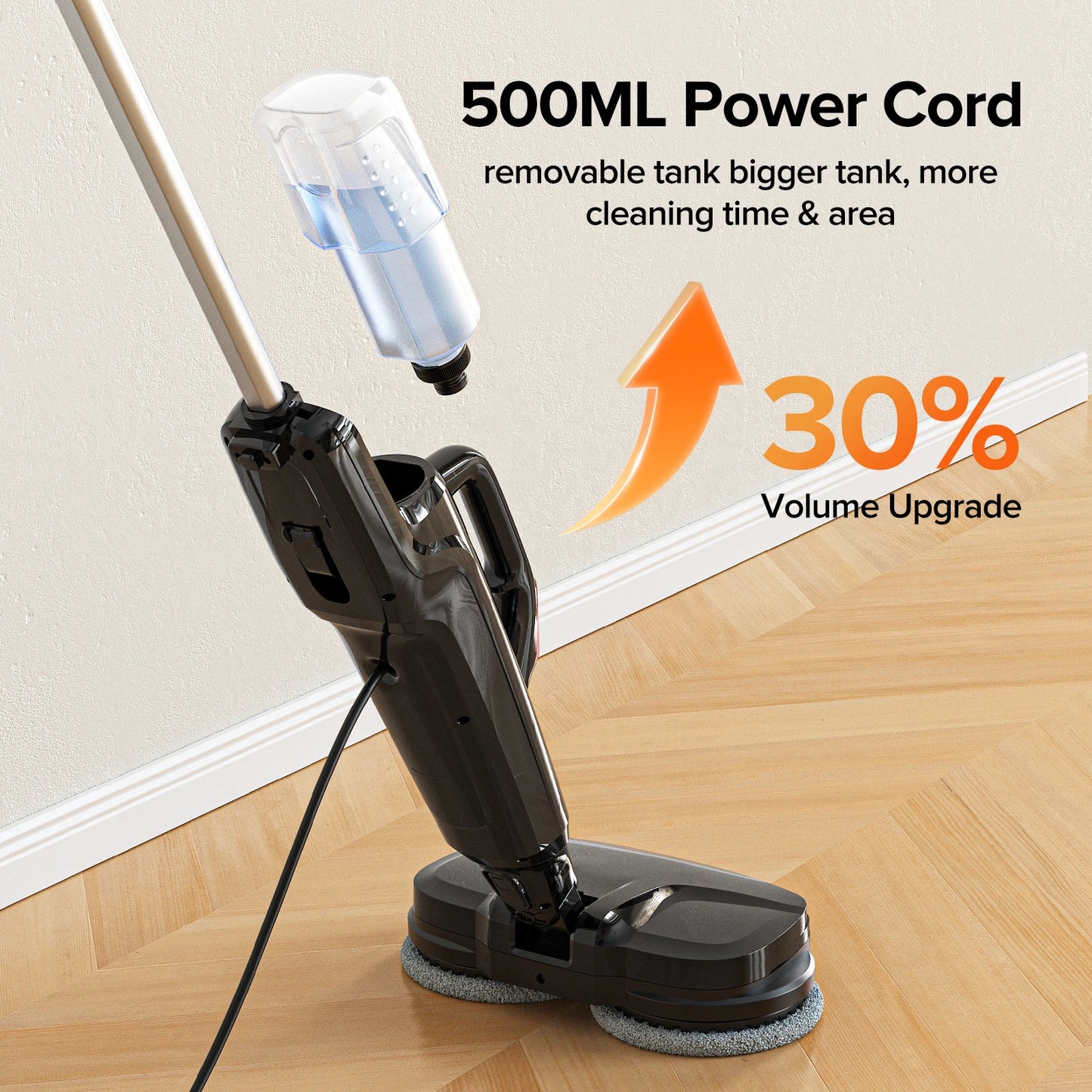 Lubluelu 1380W Steam Mop – Detachable Wireless Floor Steamer & Sanitizer