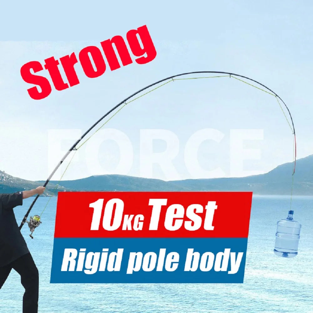 200g Lure 4.5/5.4m Sea Fishing Rod 36T Carbon Fiber Distance Throwing Ocean Boat Fishing Spinning Rod Super Hard Telescopic Rod