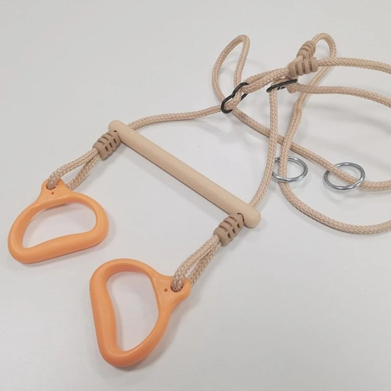 Stable Adjustable Trapeze Swing Rings Bar Home Core Training Kids Backyard Playground Professional Outdoor Indoor Fitness Gear