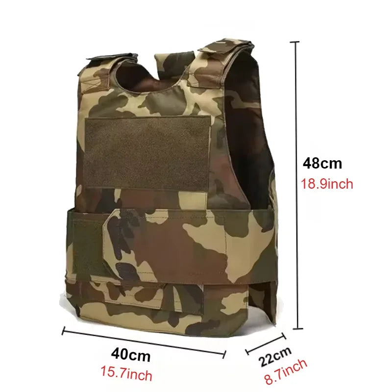 800D CP Camo Tactical Vest – Multifunctional Armor Plate Carrier for Airsoft & Hunting