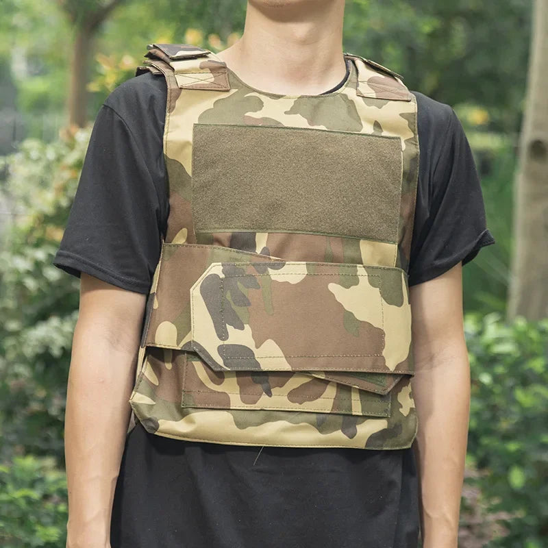 800D CP Camo Tactical Vest – Multifunctional Armor Plate Carrier for Airsoft & Hunting