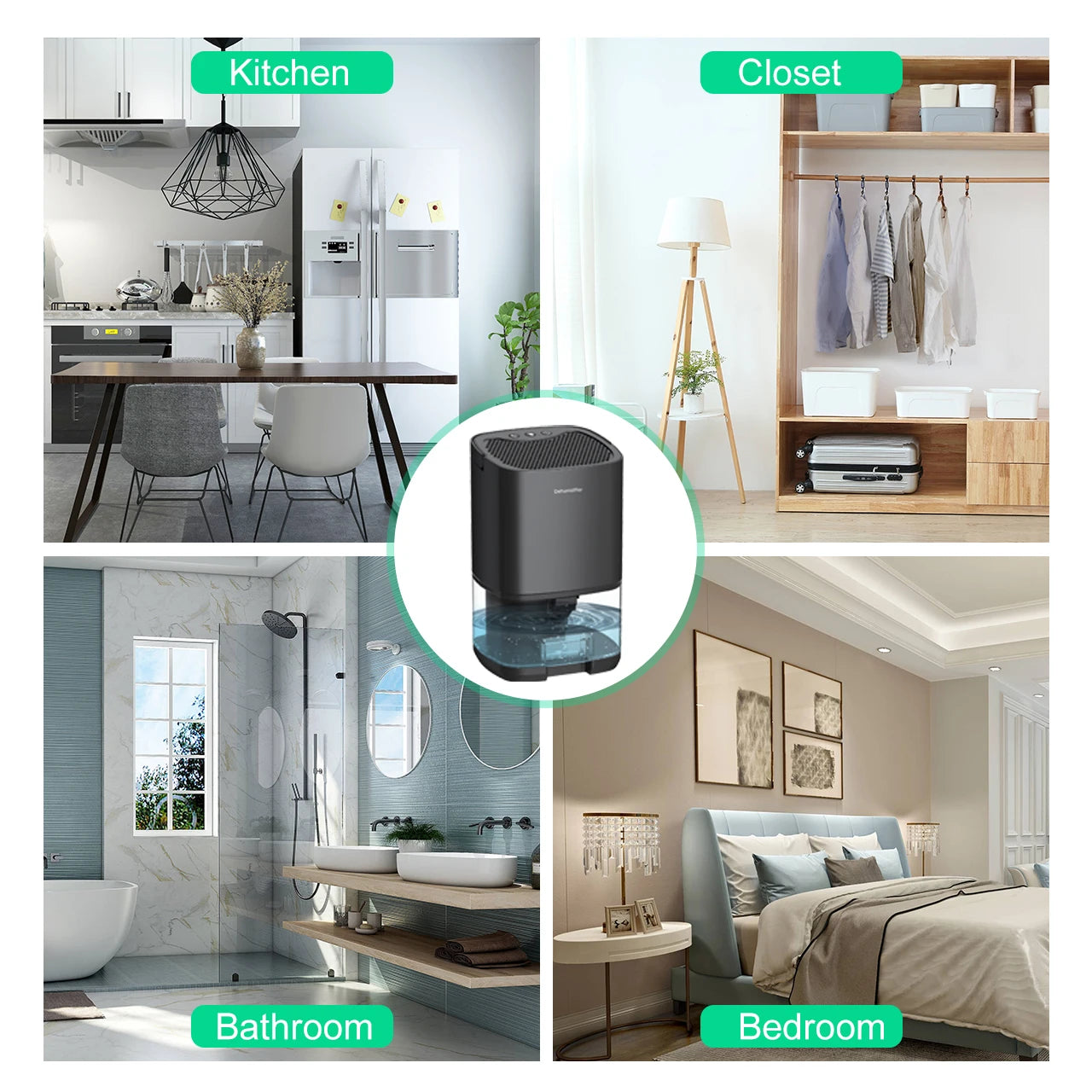 Portable Air Dehumidifier – Remove Damp Mould & Moisture for Home Office & RV (220V/110V)