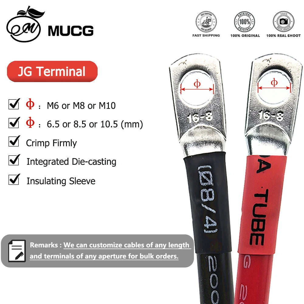 Flexible Silicone Car Battery Cable – Heavy Duty Ring Terminal Wire (2AWG 4AWG 6AWG)