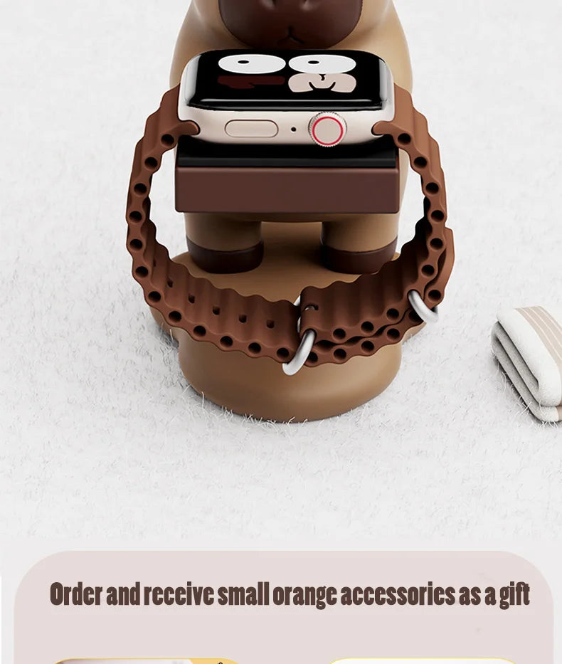 Cute Cartoon Piggy Apple Watch Stand – Desktop Nightstand Watch Holder