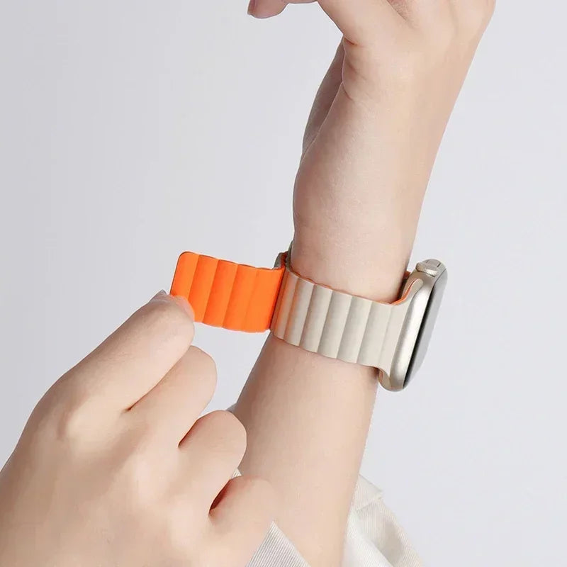 Magnetic Silicone Apple Watch Band – Sport Strap for iWatch All Series